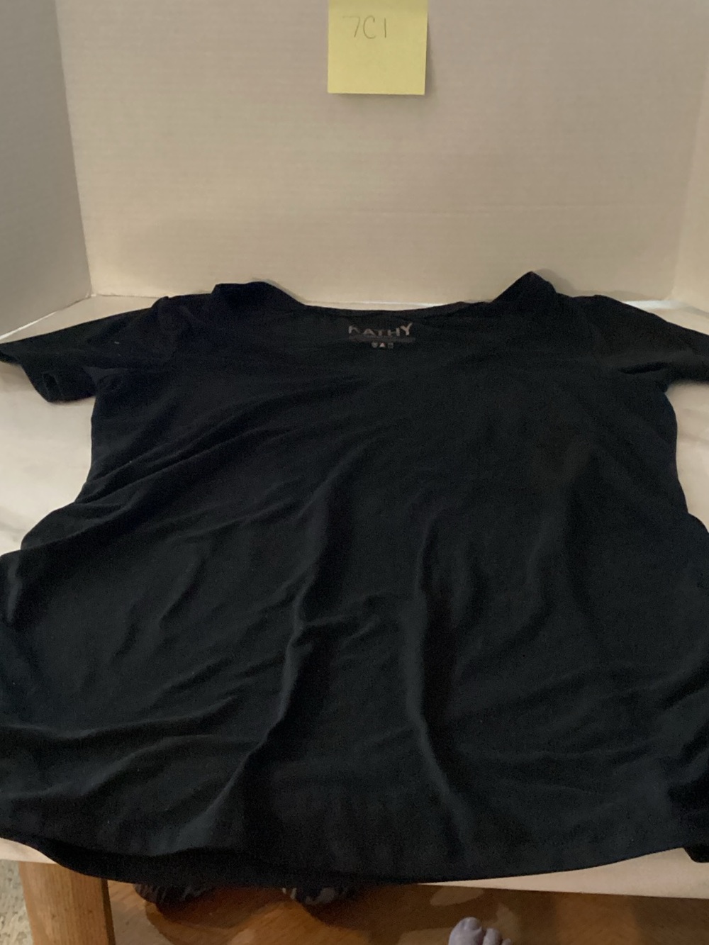 Kathy maternity black v-neck top